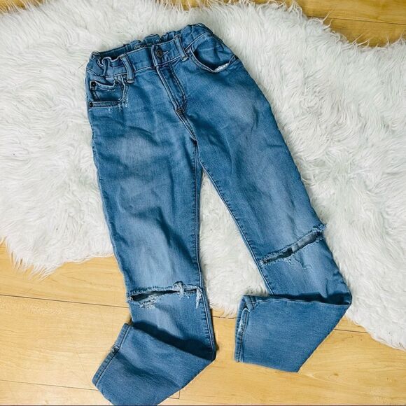GAP casual distressed blue jeans size 10 regular. - Picture 5 of 10
